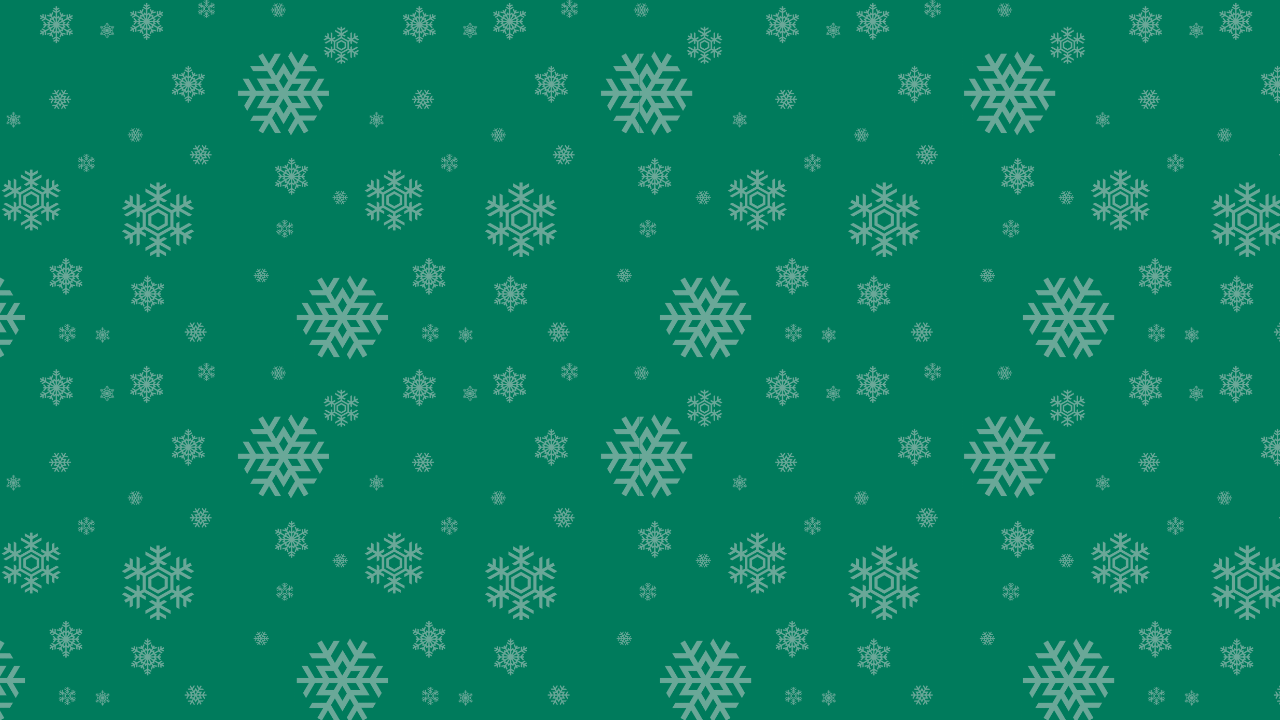 Snowflakes on a green background