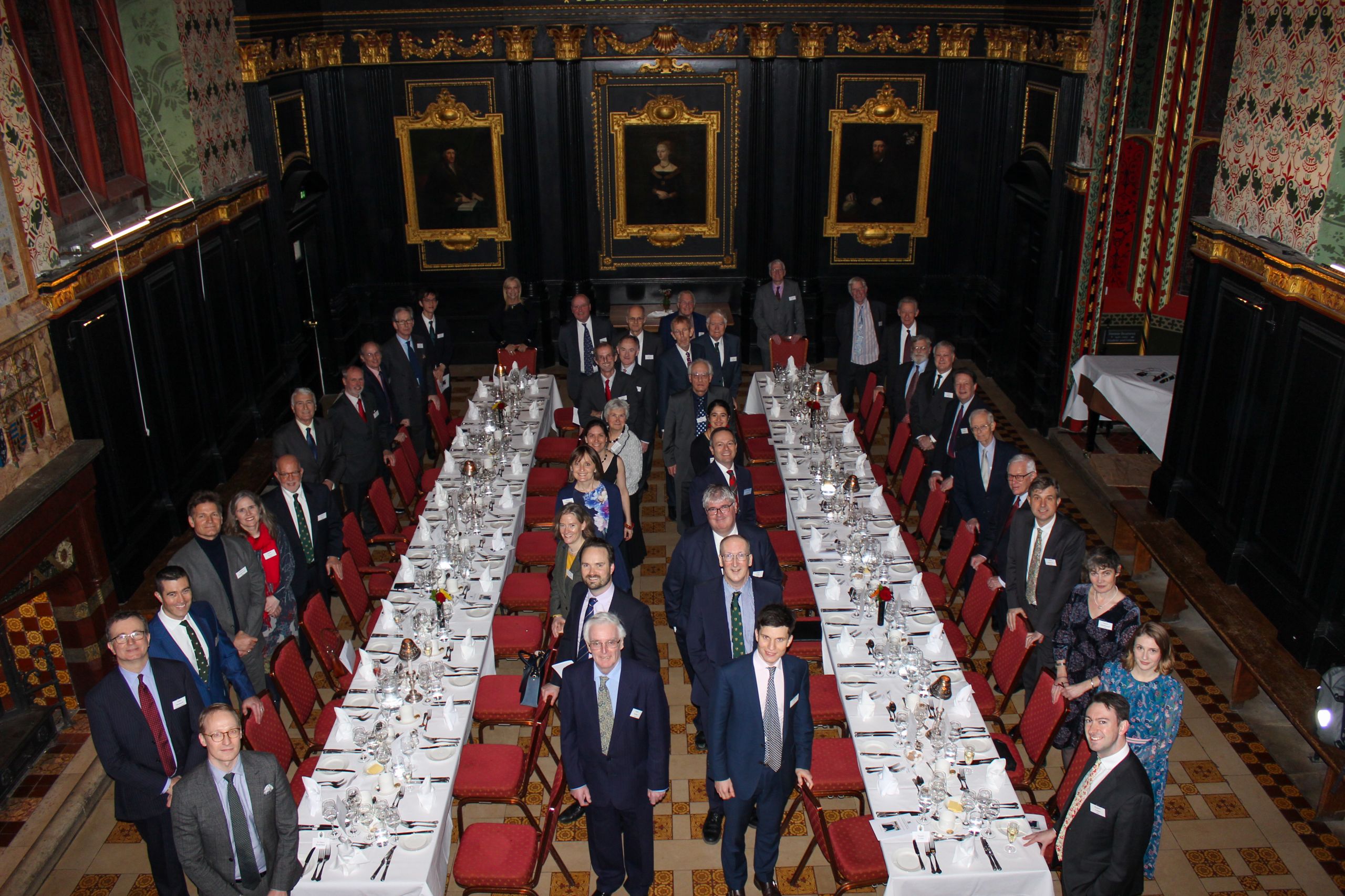 James Diggle Fund in Classics Celebratory Dinner Photo of Attendees sat at Tables