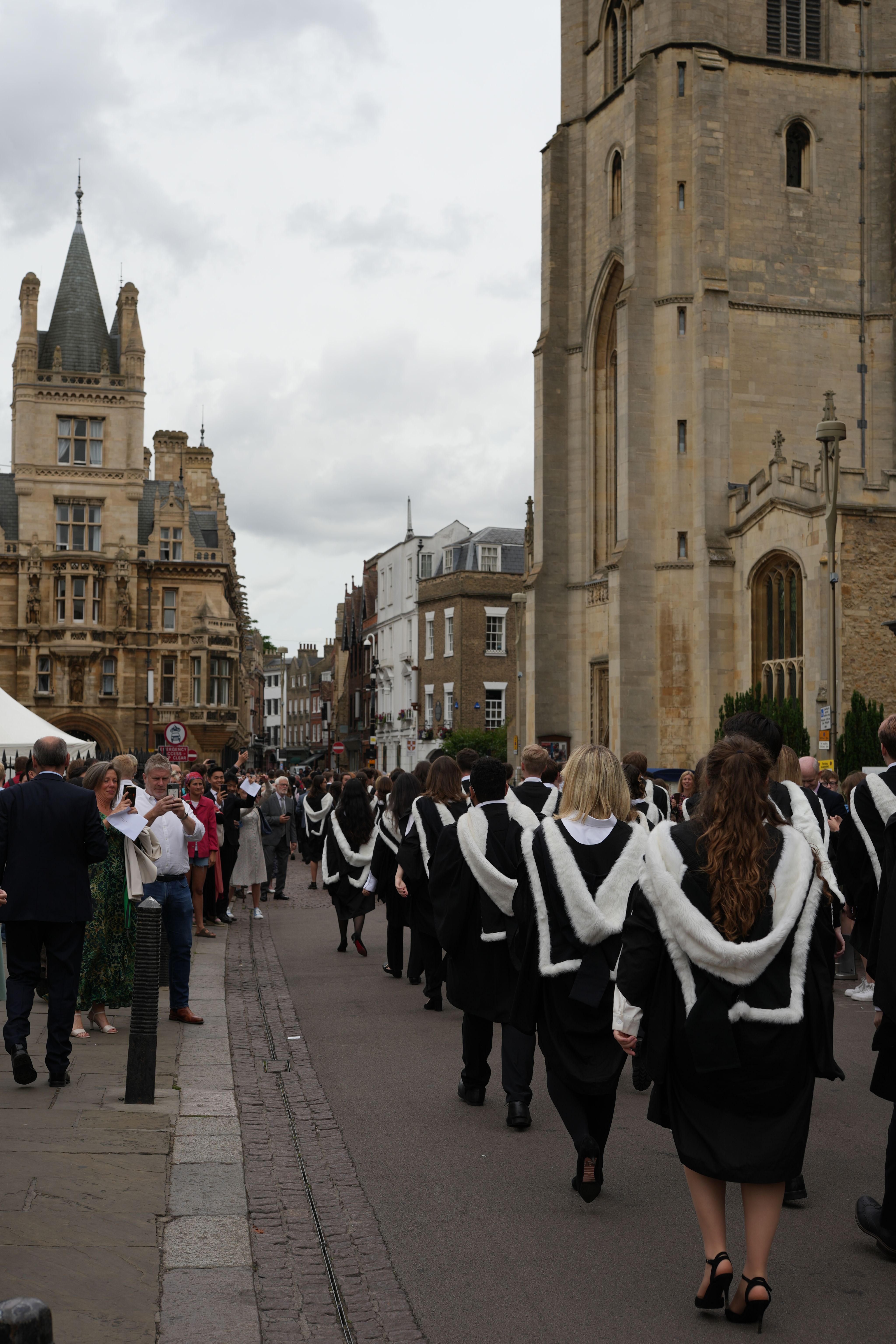 Students walking through Cambridge