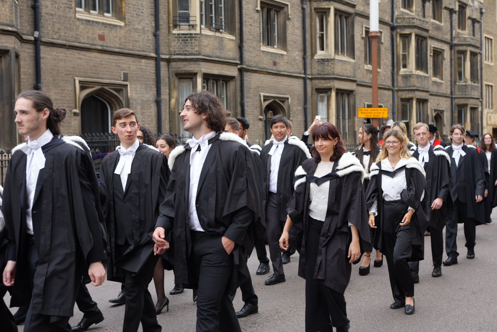 Students walking through Cambridge