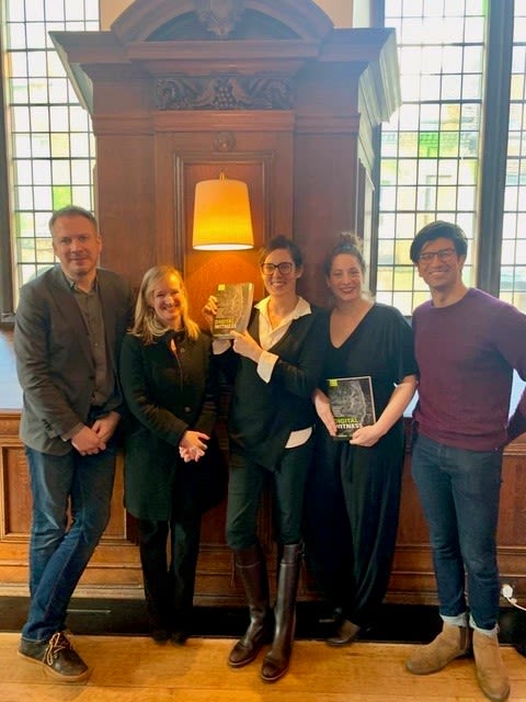 The Digital Witness book launch, pre-pandemic, with (l-r) co-editors