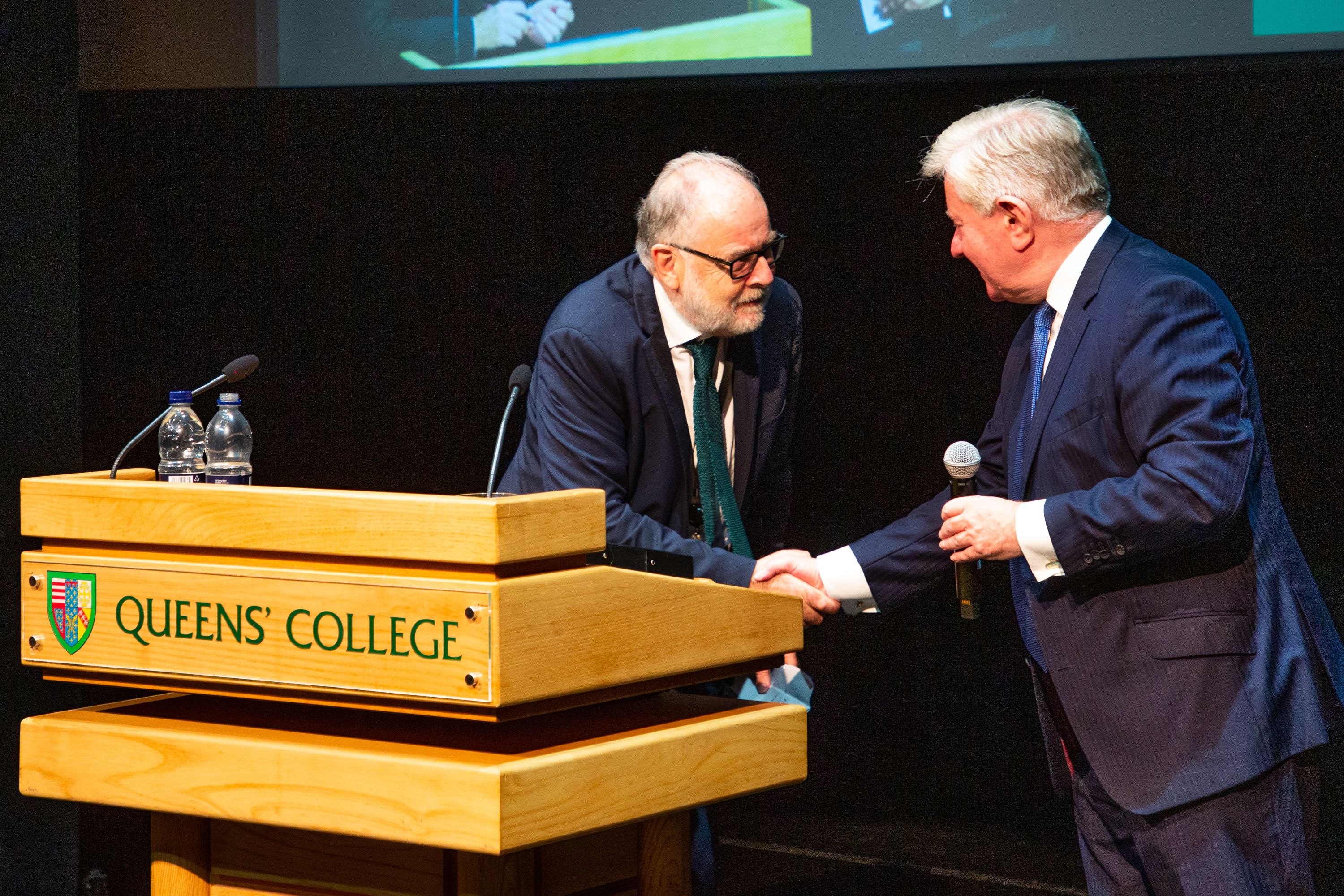 Prof Richard Fentiman giving Queens' Distinguished Lecture in Law