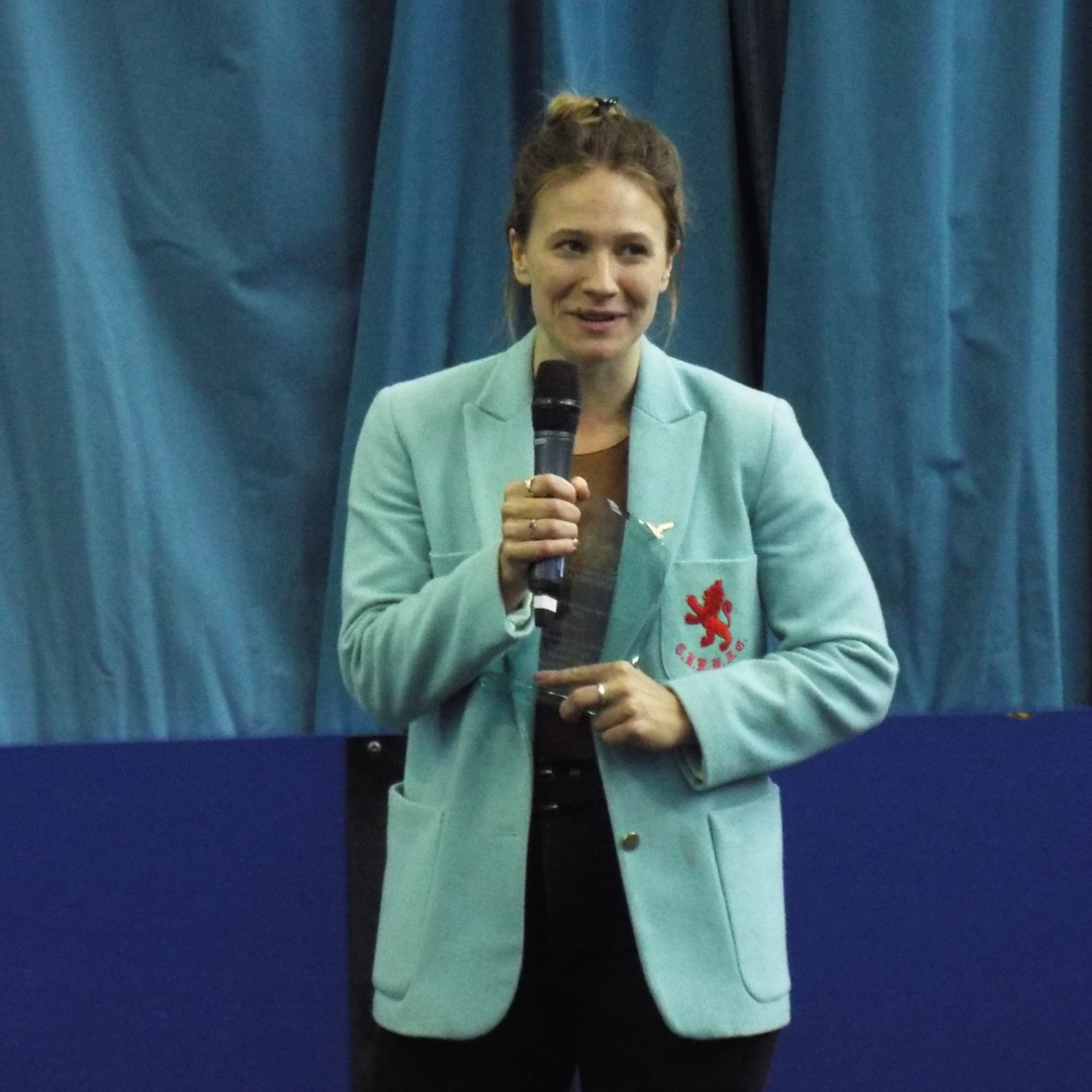 Tabbie Brough accepting her award