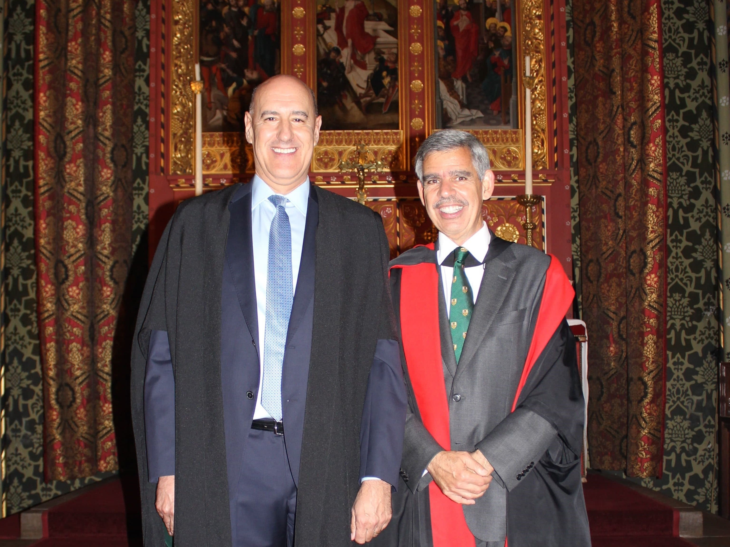Two men dressed in robes in Chapel